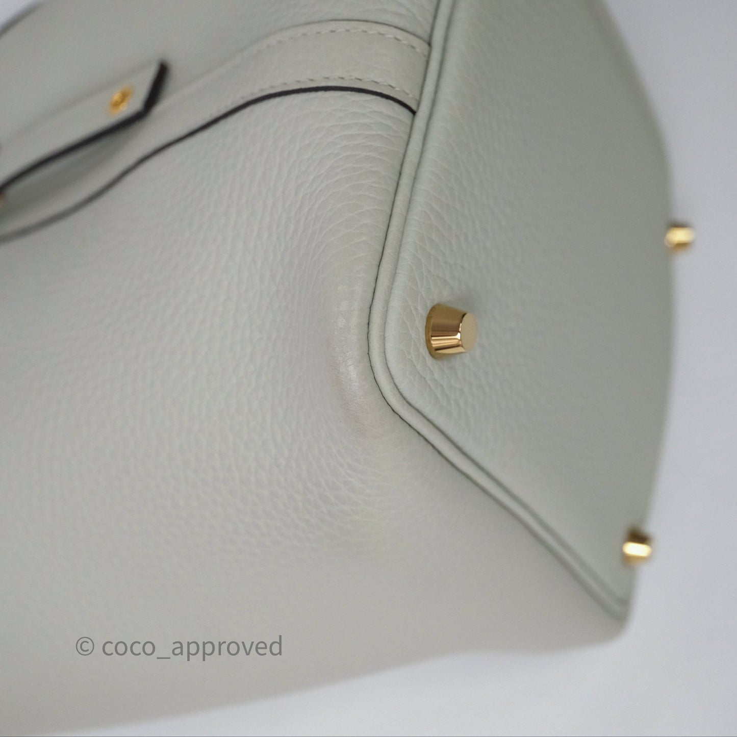 Hermès Picotin Lock 18 Gris Névé 0V Clemence Gold Hardware