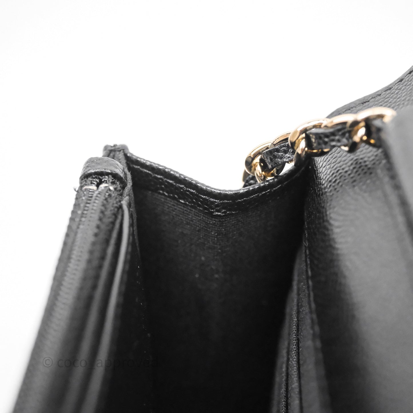 Chanel Quilted WOC with Charms Black Caviar Gold Hardware