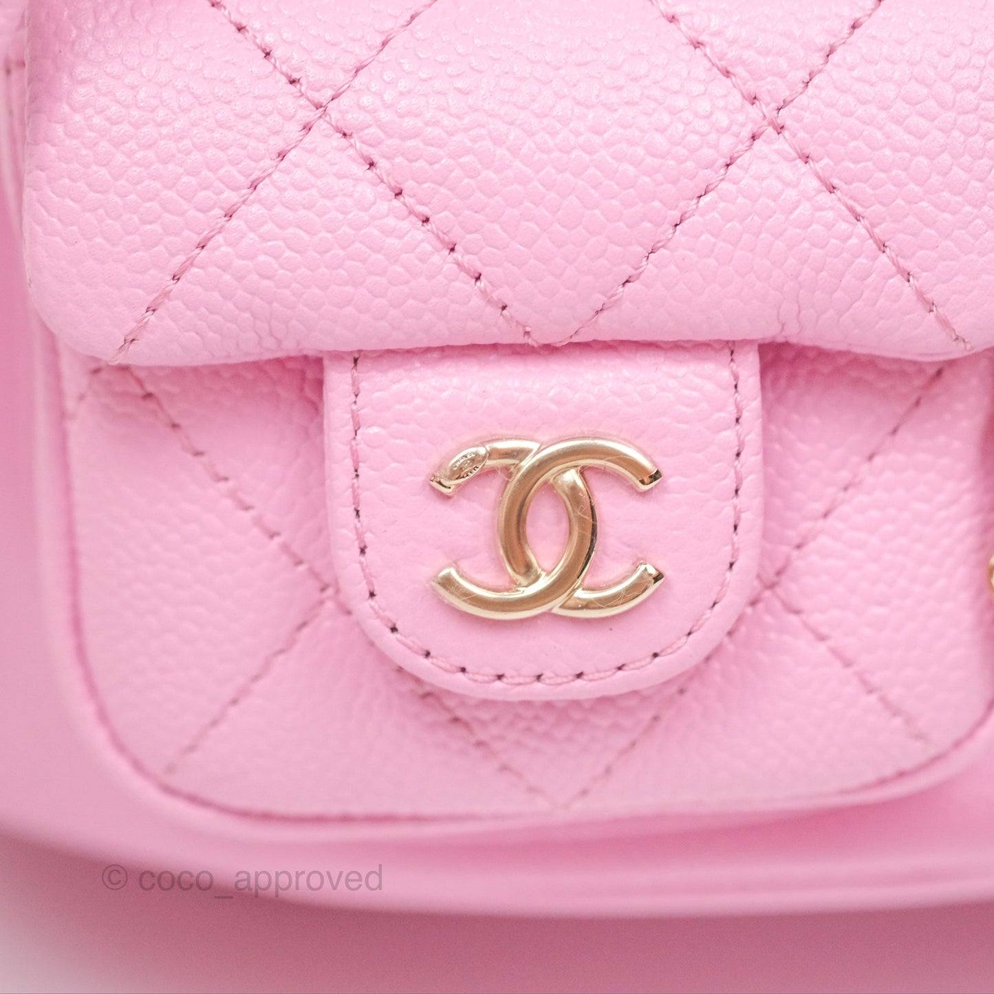 Chanel Mini Duma Backpack Pink Caviar Gold Hardware 23P