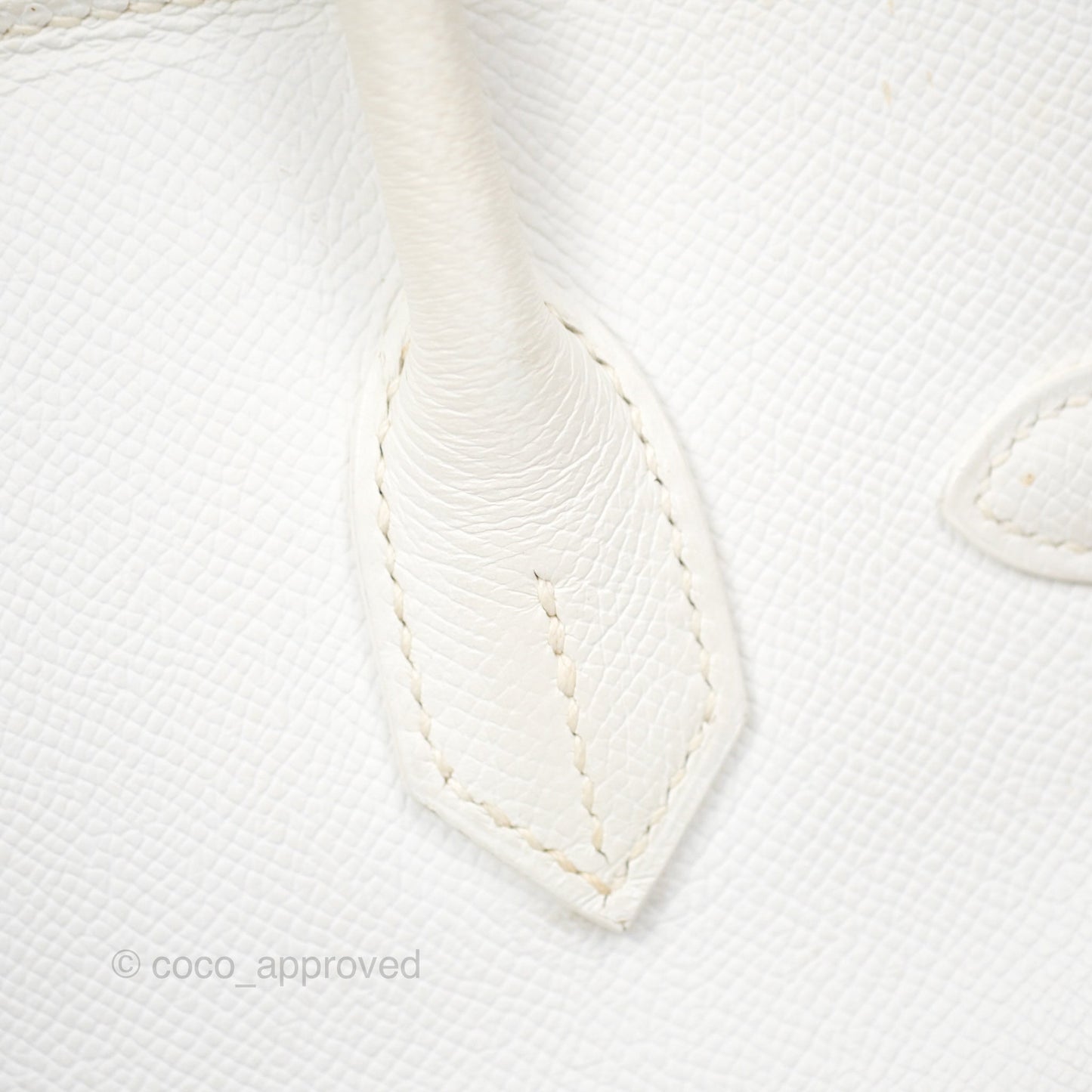 Hermès Birkin 30 Retourne White Epsom Palladium Hardware