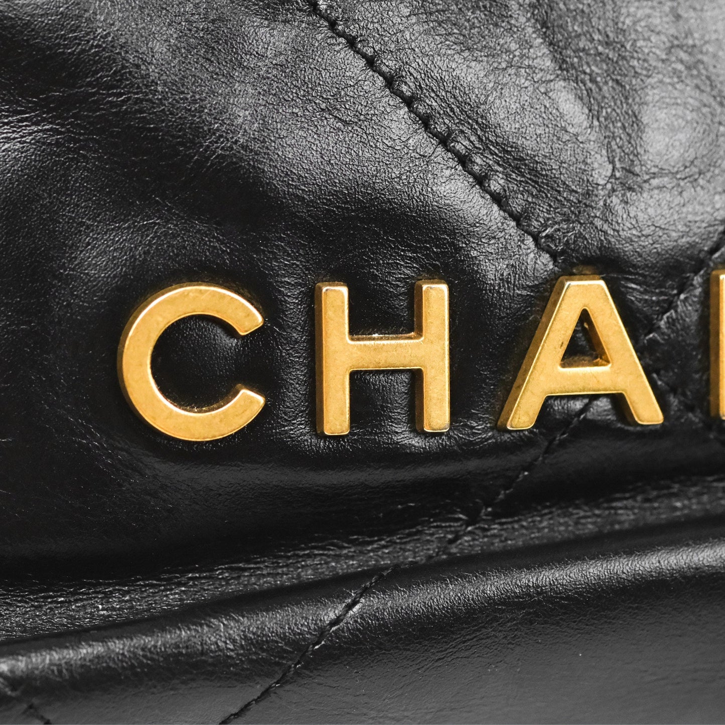 Chanel 22 Mini Bag Black Crumpled Calfskin