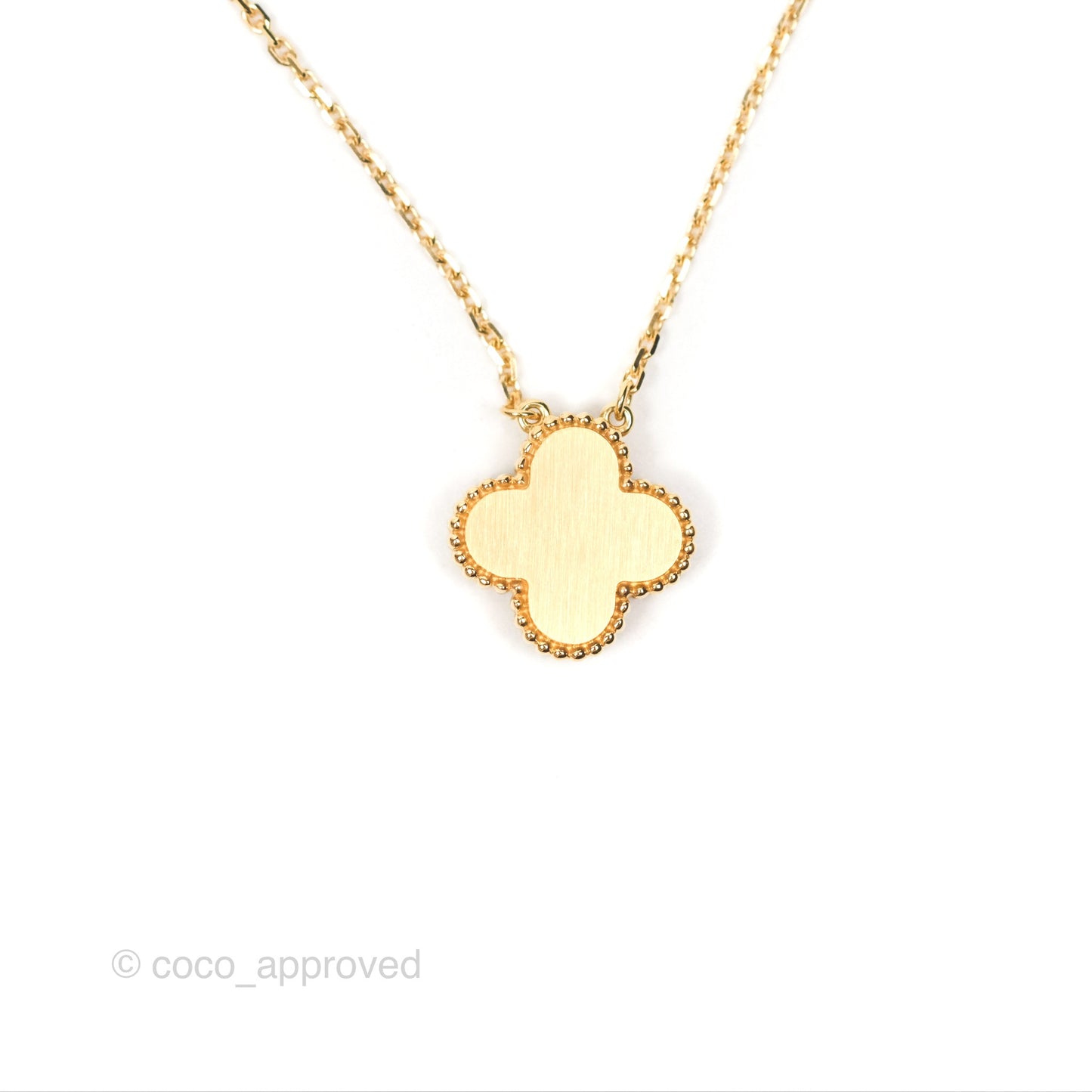 Van Cleef & Arpels Vintage Alhambra Pendant Celestial Blue Yellow Gold