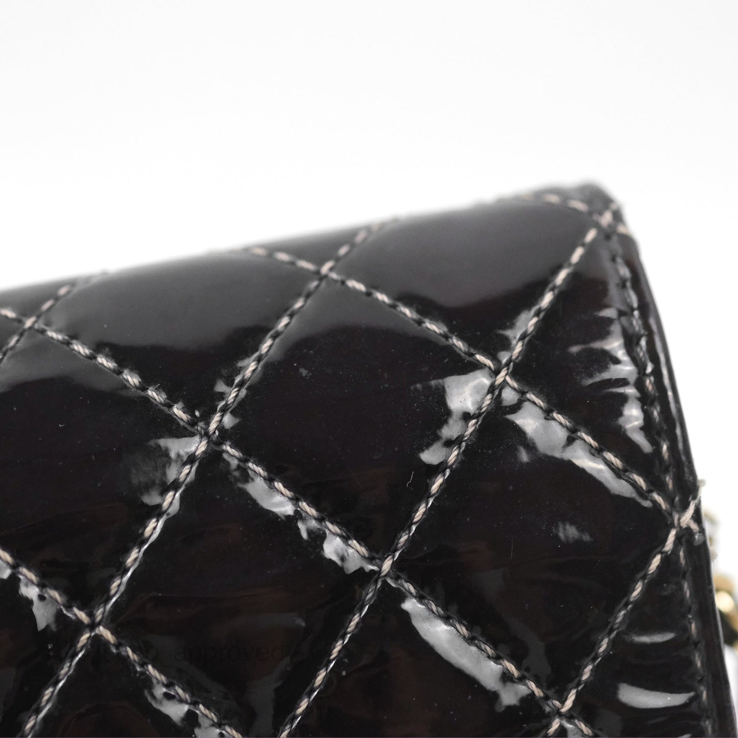 Chanel Golden Class Wallet On Chain WOC Black Patent Gold Hardware
