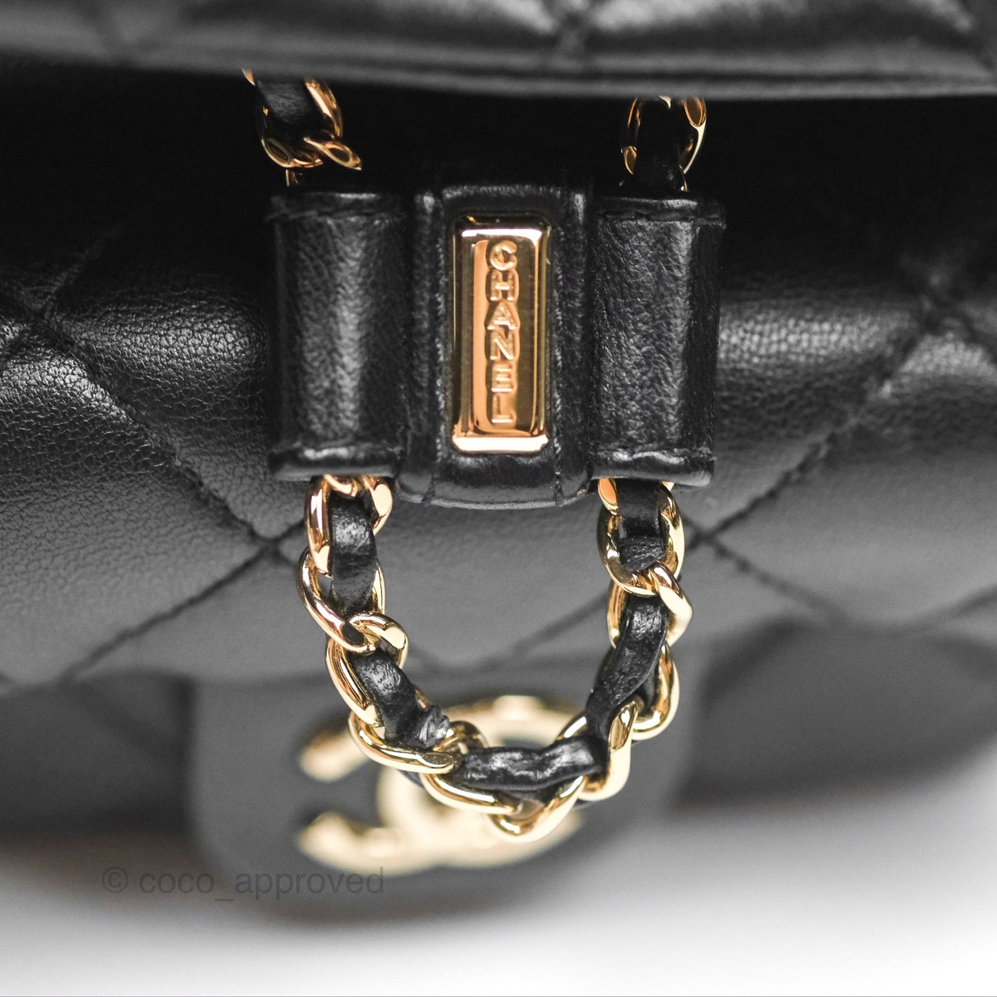Chanel Quilted Small Duma Drawstring Backpack Black Lambskin