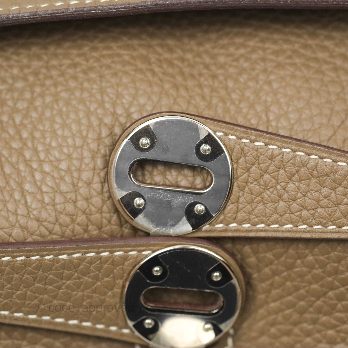 Hermès Lindy 26 Etoupe Clemence Palladium Hardware