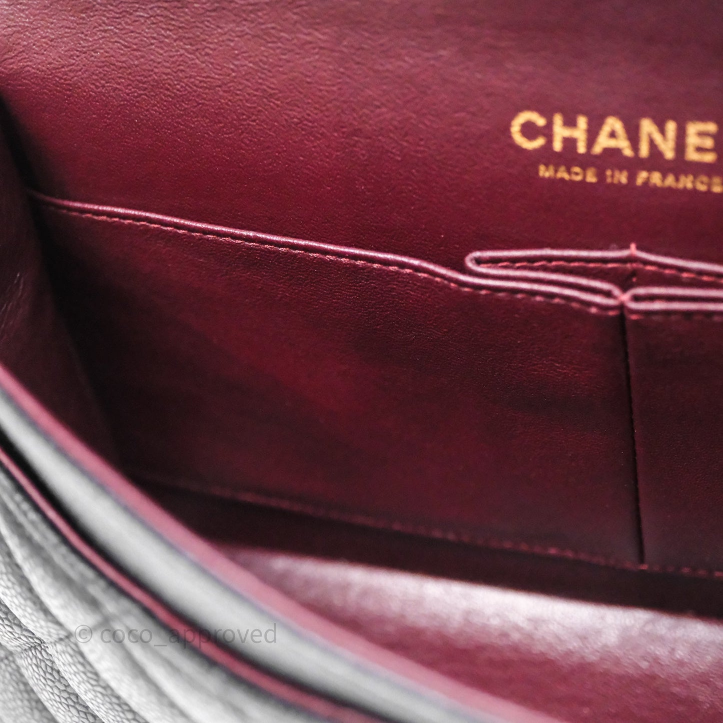 Chanel Classic M/L Medium Flap Quilted Black Caviar Gold Hardware