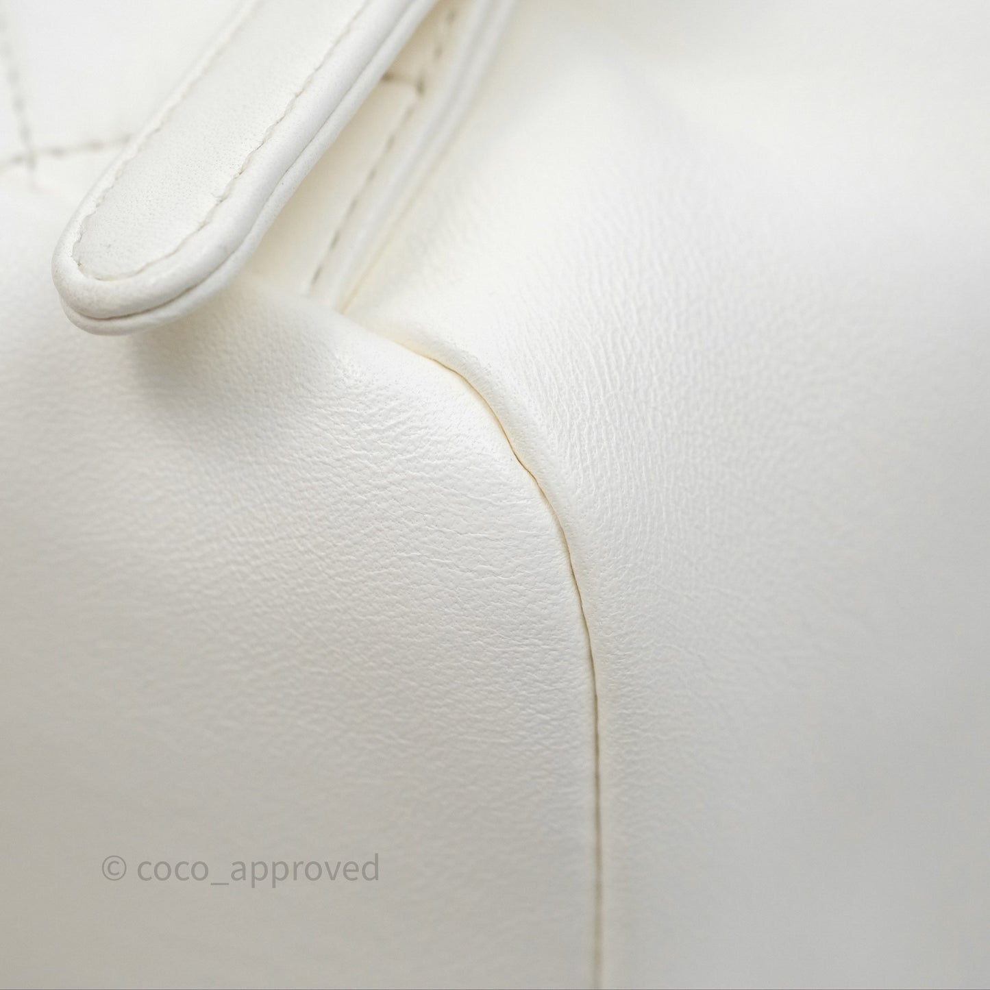 Chanel Quilted Small Duma Drawstring Backpack White Calfskin Gold Hardware