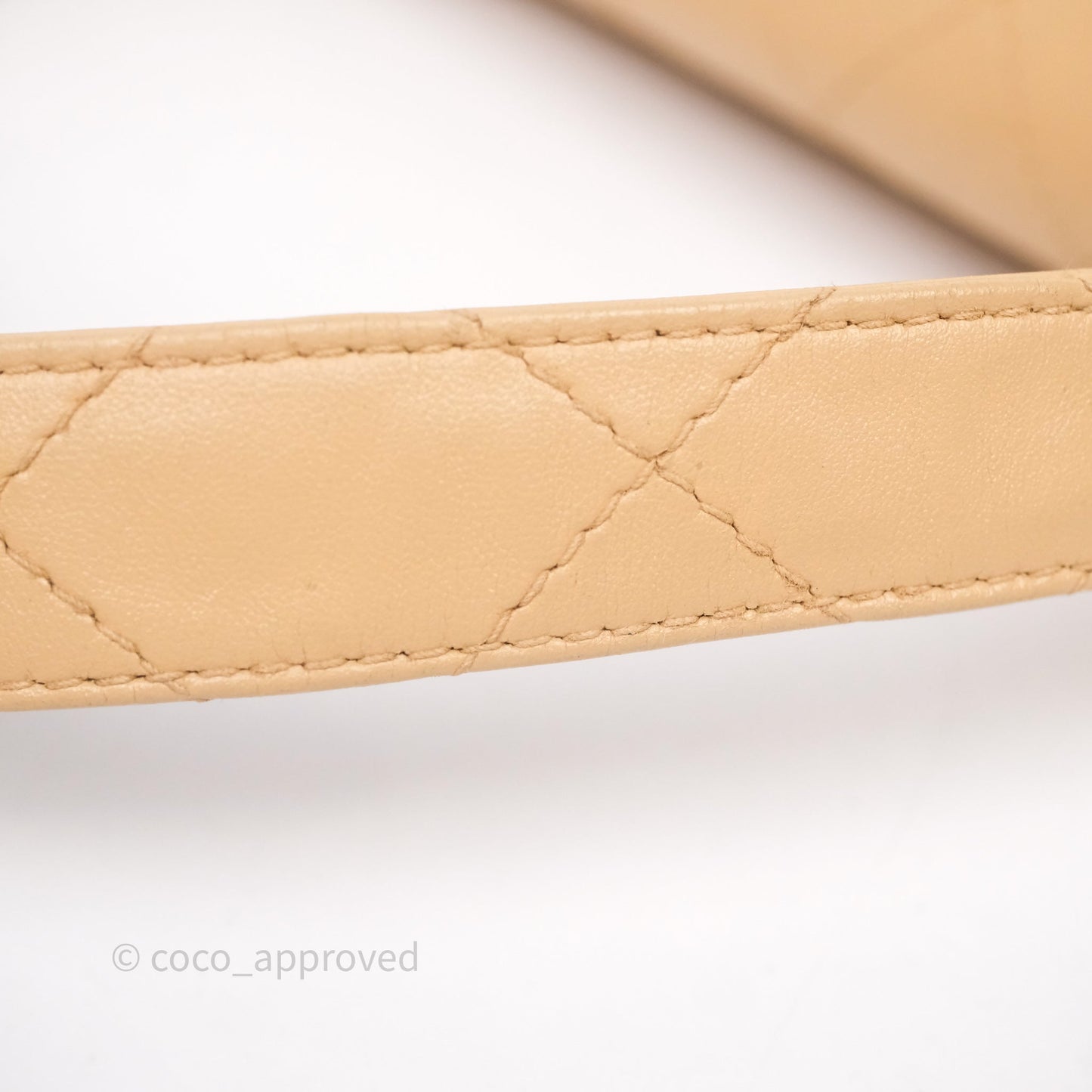 Chanel Vintage Quilted Kelly Shoulder Bag Beige Silver Hardware