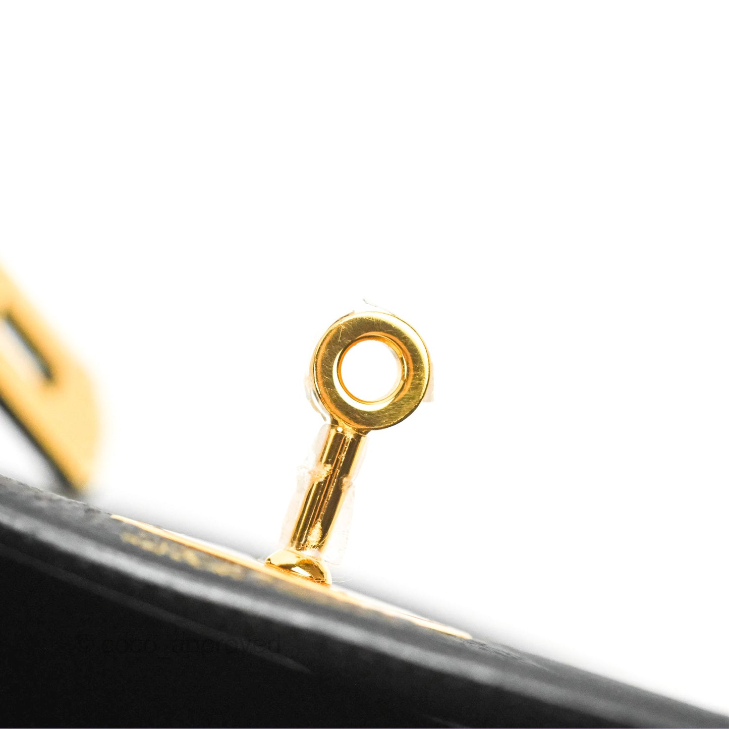 Hermès Retourne Kelly 28 Black Togo Gold Hardware