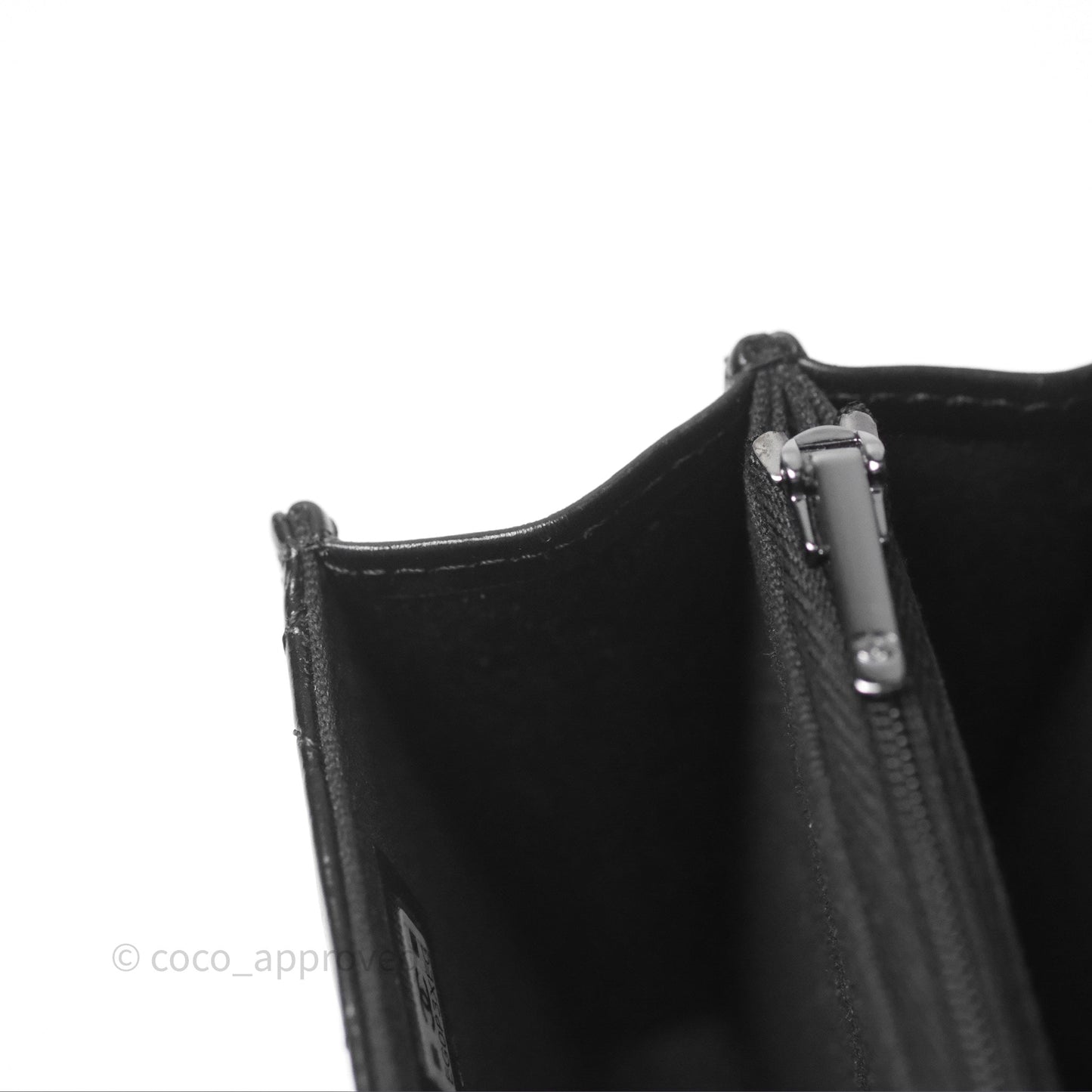 Chanel Mini Crystal Top Handle Wallet On Chain WOC Black Calfskin Gun Metal Hardware 23K