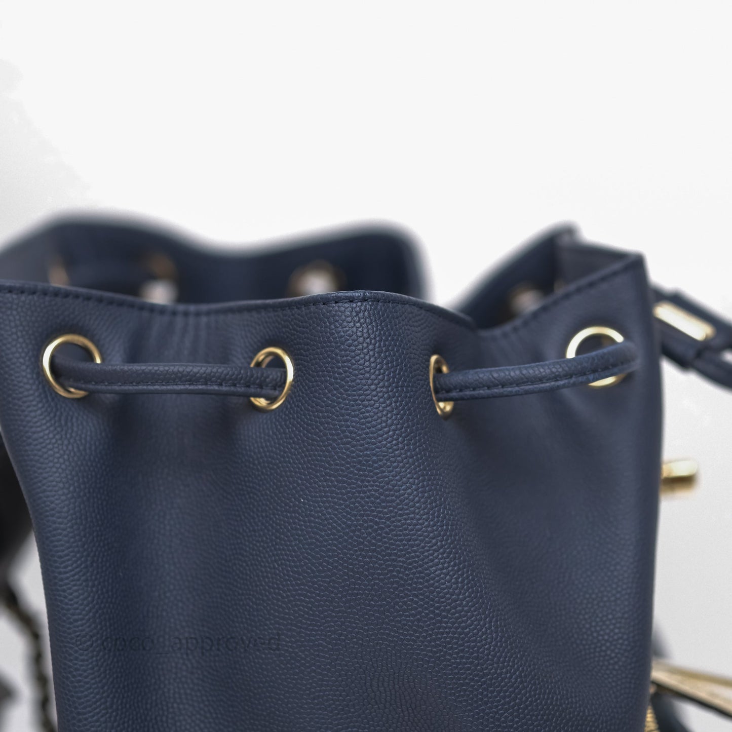 Chanel Quilted Business Affinity Backpack Navy Caviar Gold Hardware
