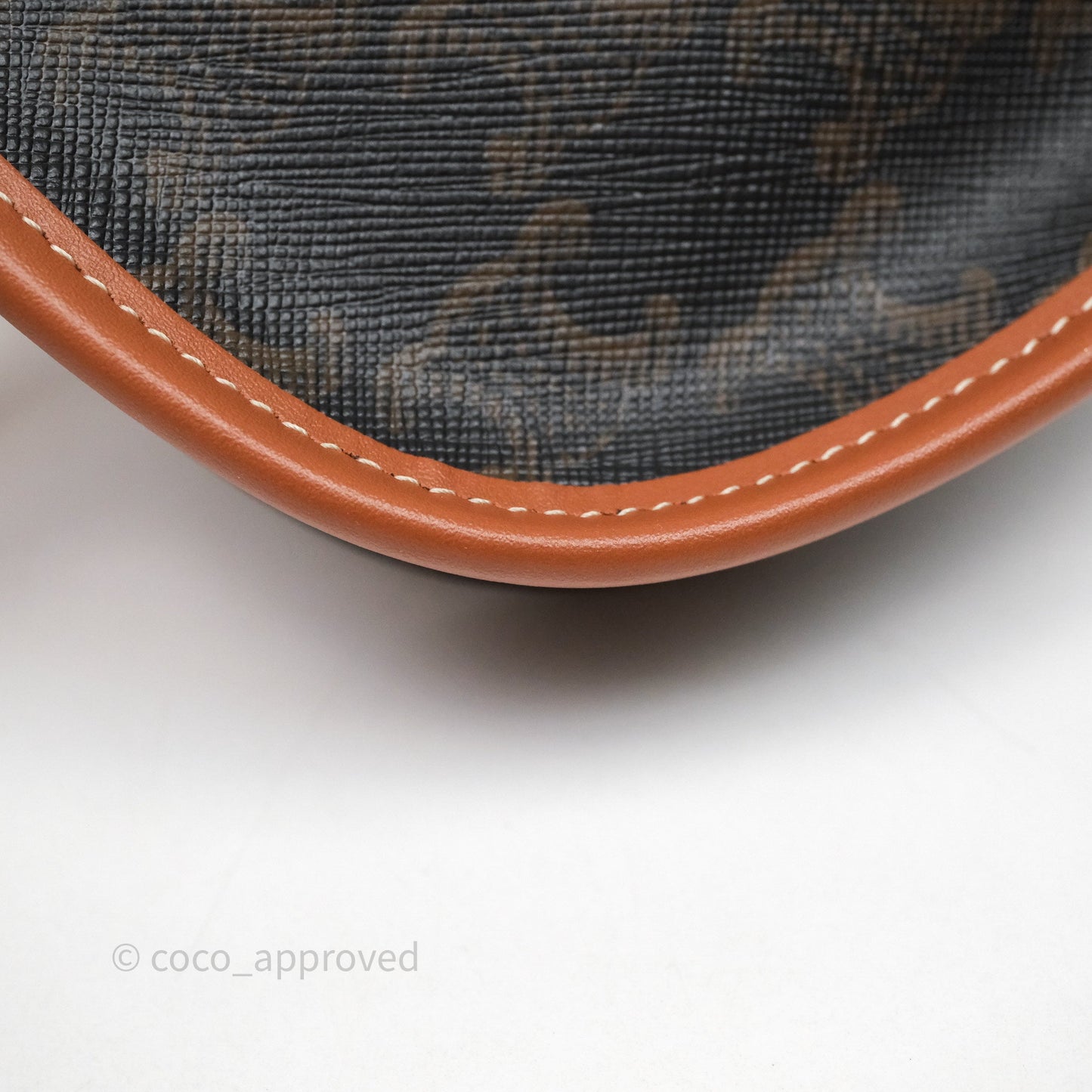 Celine Mini Besace Triomphe Canvas Calfskin Tan