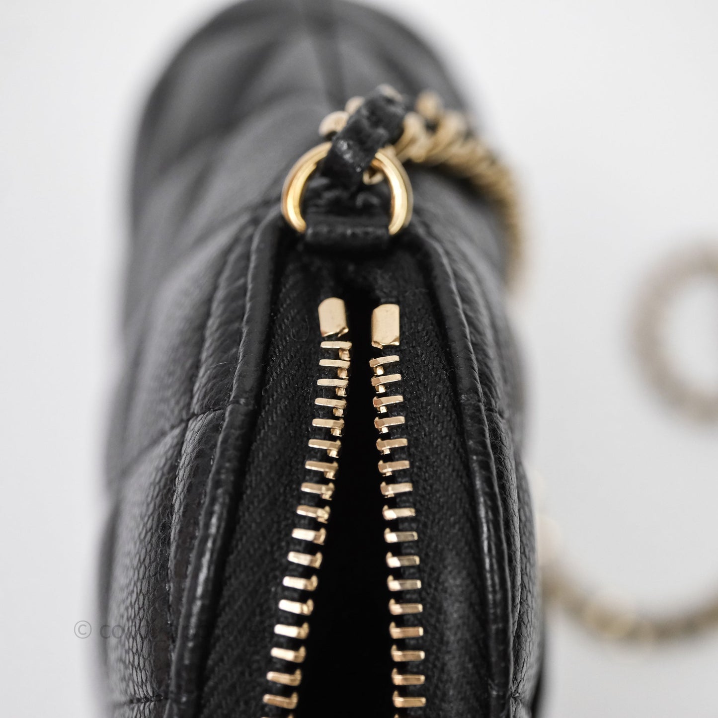 Chanel Clutch on Chain Black Caviar Gold Hardware