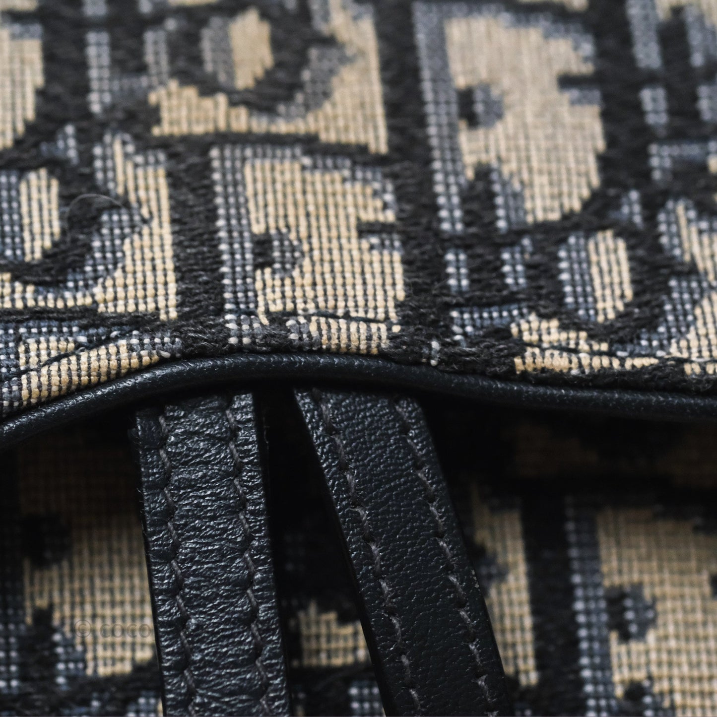 Christian Dior Blue Dior Oblique Jacquard Saddle Belt Pouch