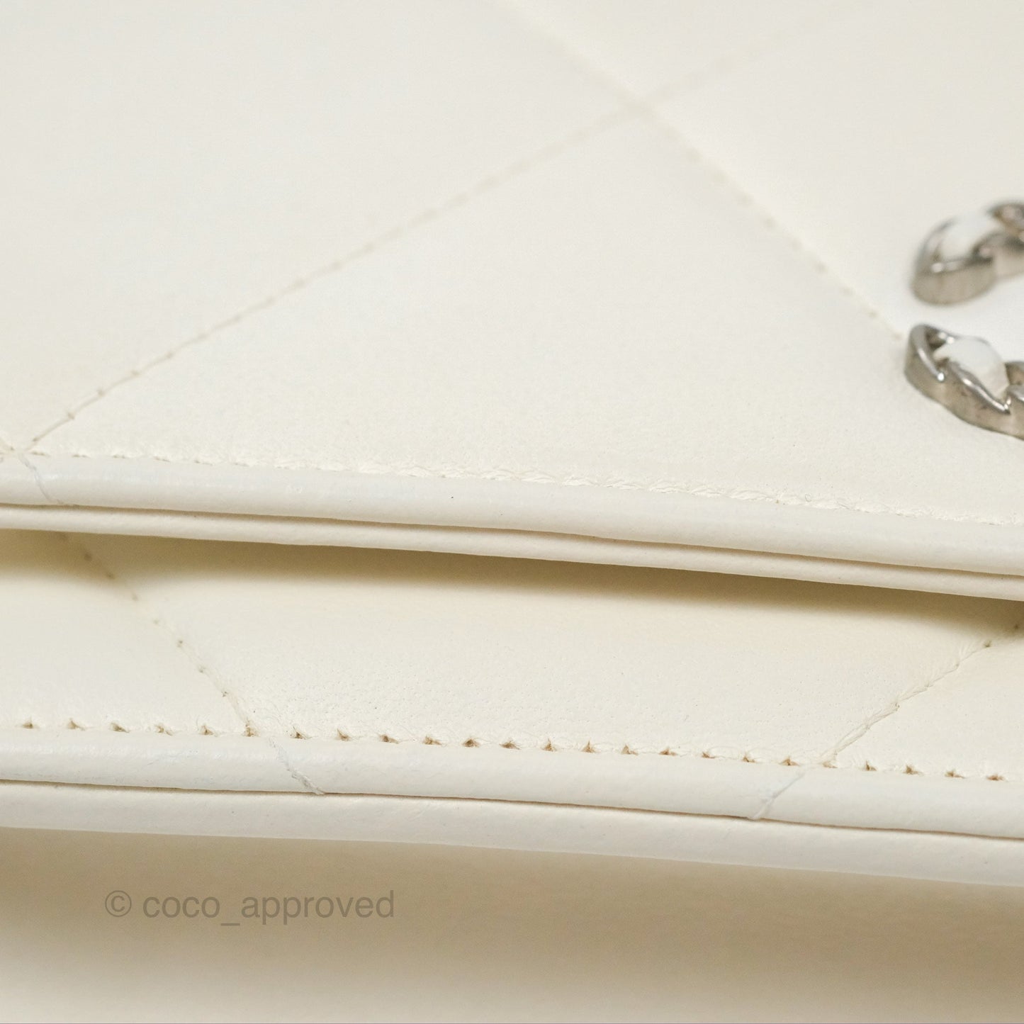 Chanel 19 Wallet on Chain WOC White Mixed Hardware
