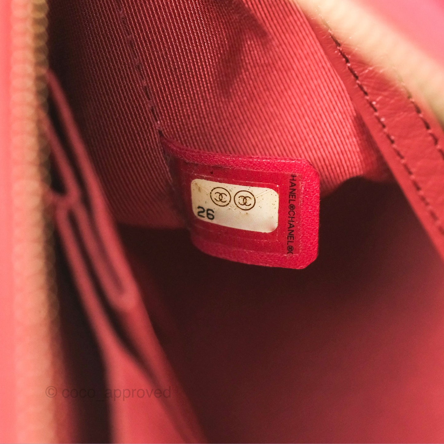 Chanel Small Gabrielle Hobo Chevron Orange Red Aged Calfskin