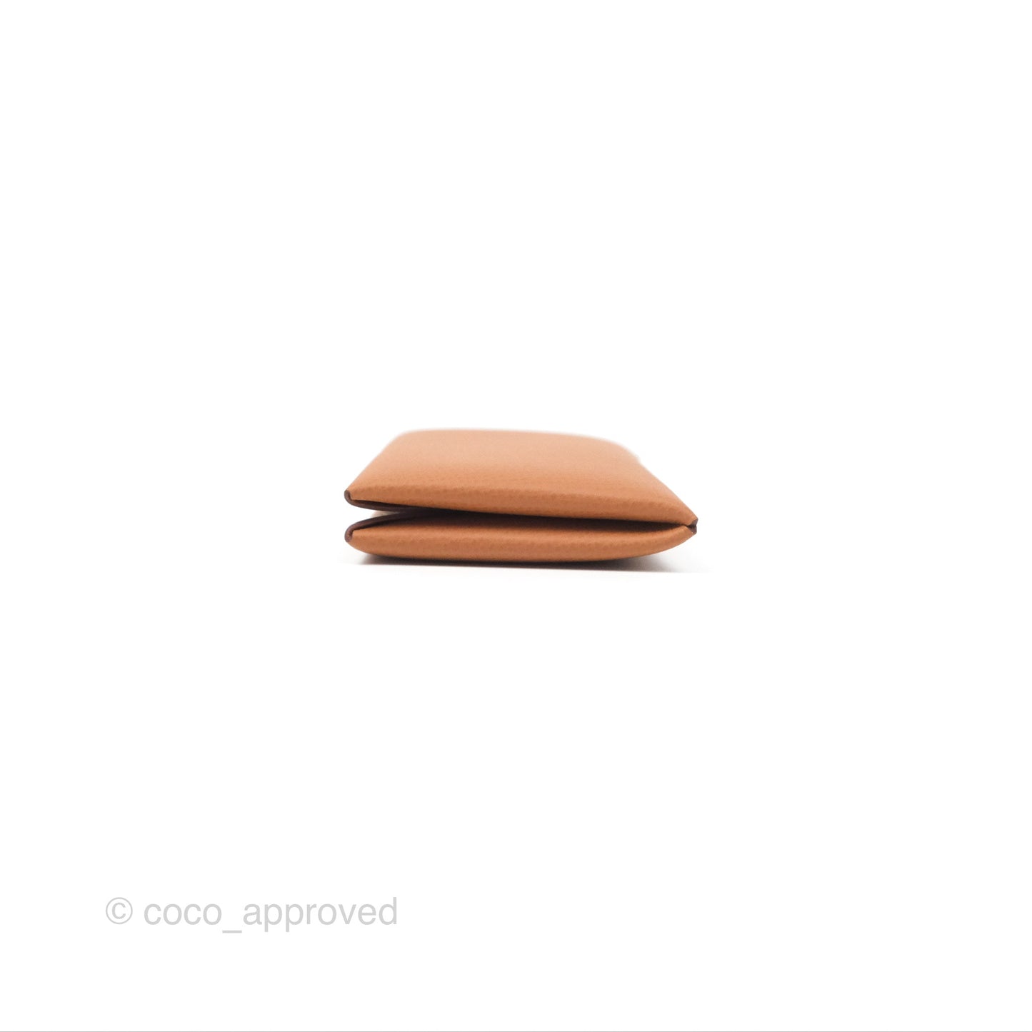 Hermès Calvi Card Holder Gold Epsom