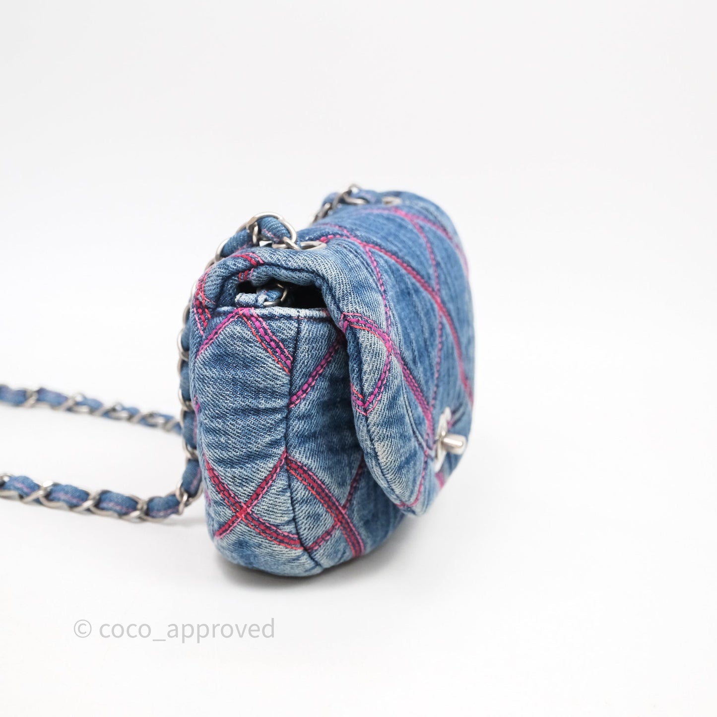 Chanel Coco Beach Flap Bag Denim Silver Hardware