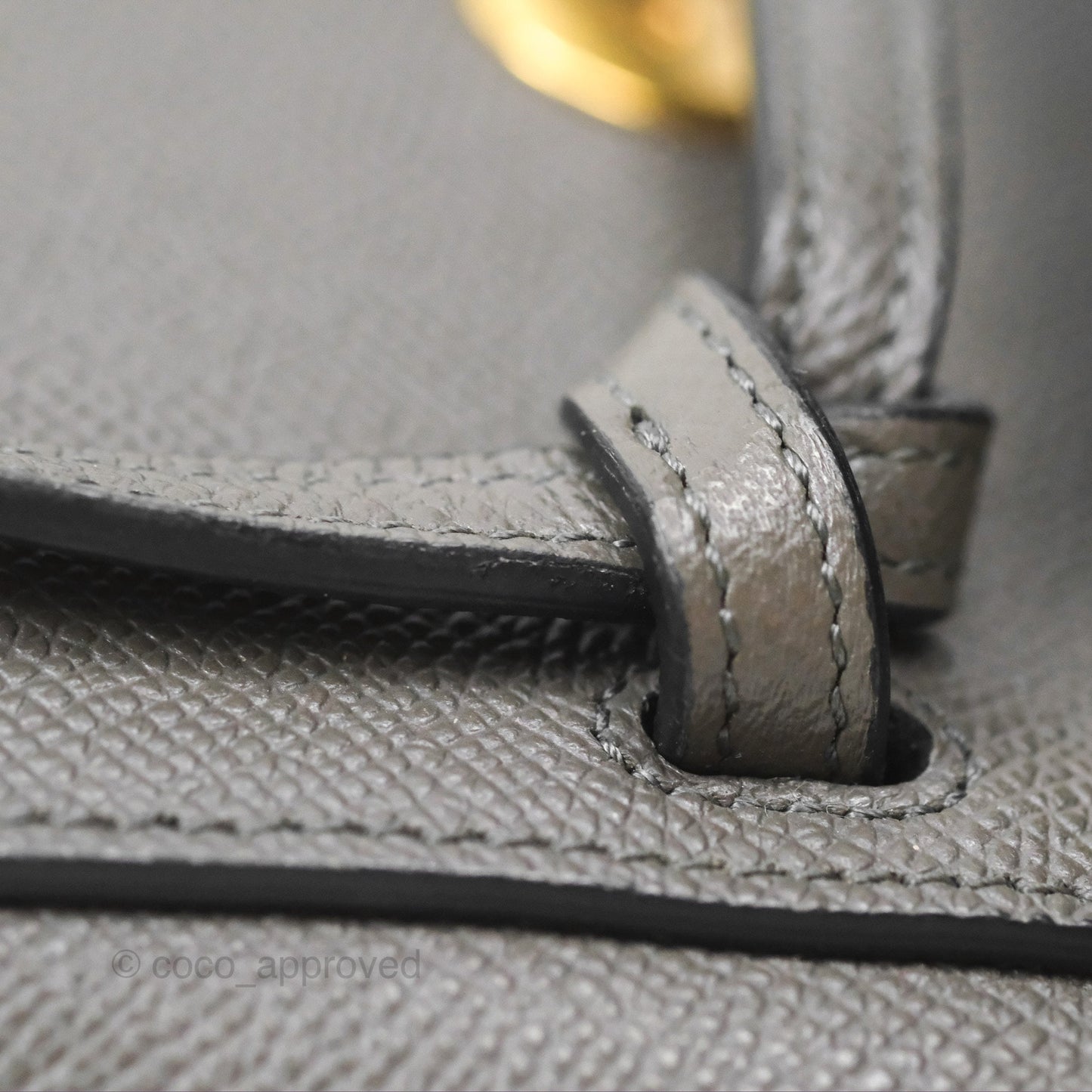 Celine Pico Belt Bag Grey Grained Calfskin Gold Hardware
