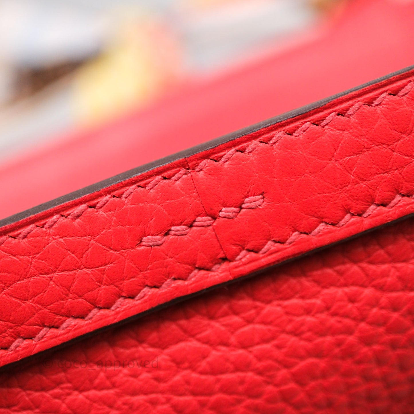 Hermès Halzan 25 Taurillon Cleme Rose Texas 0E Clemence Palladium Hardware