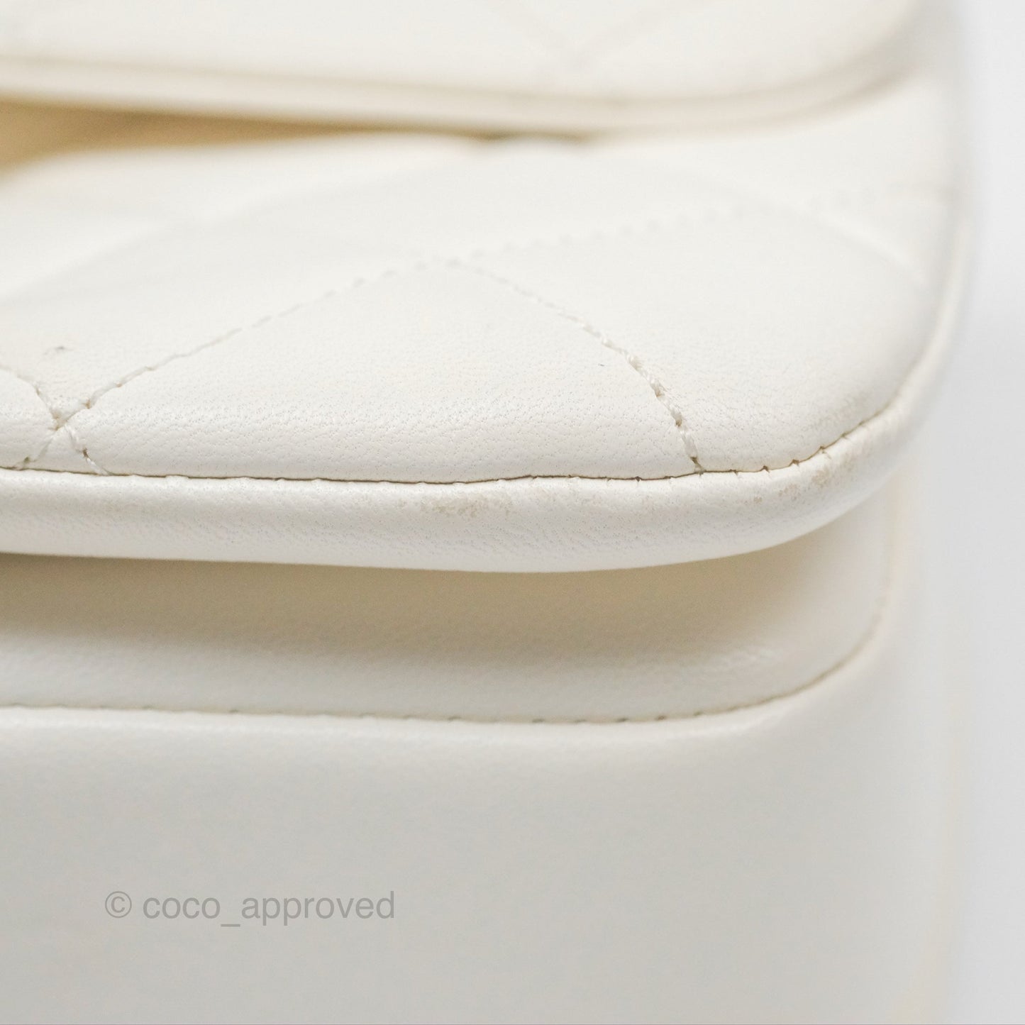 Chanel Trendy CC Small White Lambskin Black Hardware