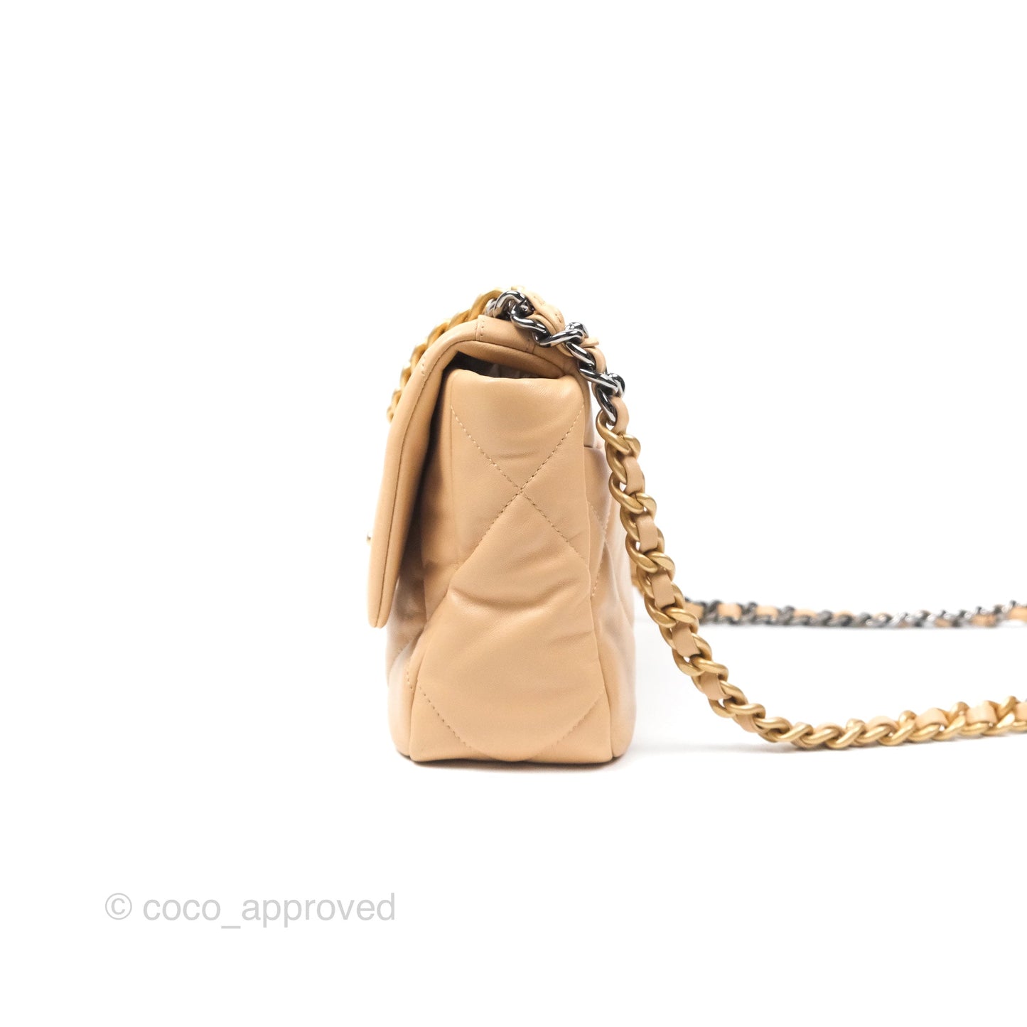 Chanel 19 Small Beige Mixed Hardware