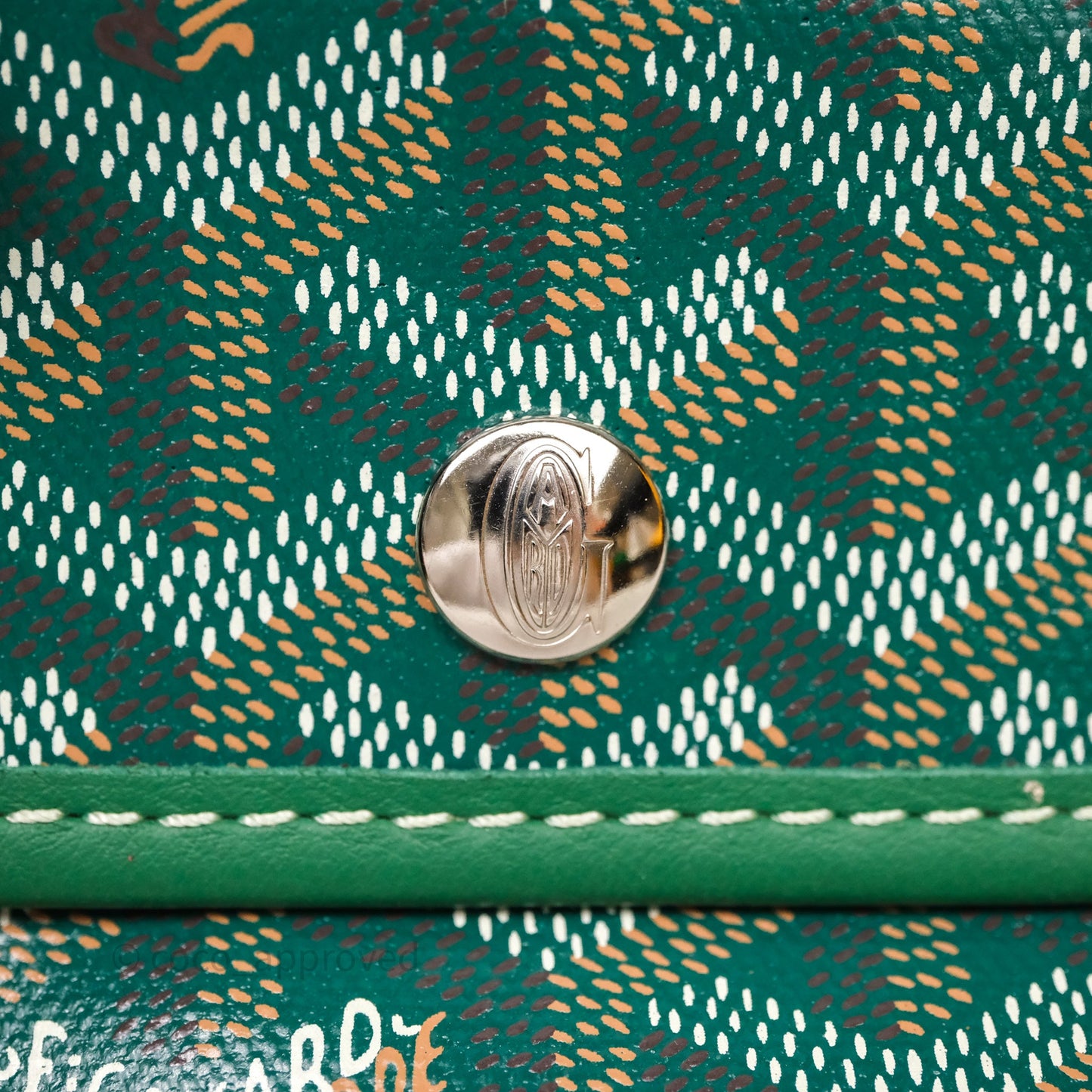 Goyard Anjou Mini Tote Bag Green Goyardine Canvas