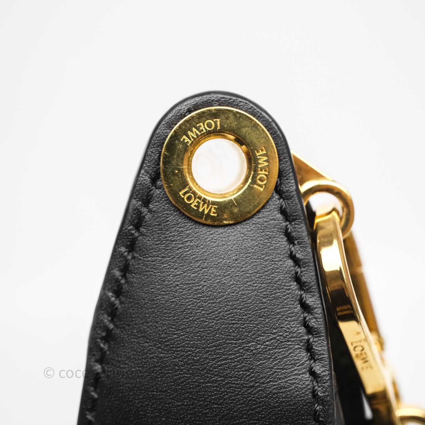 Loewe x Howls Calcifer Luna Shoulder Bag In Black Calfskin
