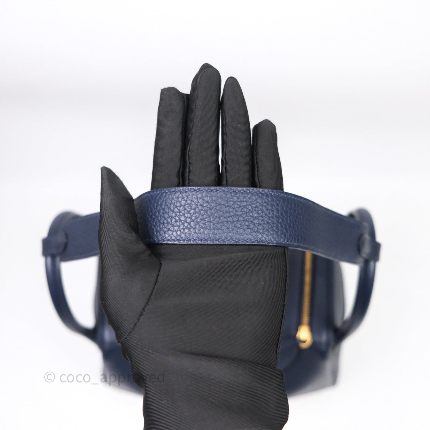 Hermès Lindy 30 Bleu Nuit 2Z Clemence Gold Hardware