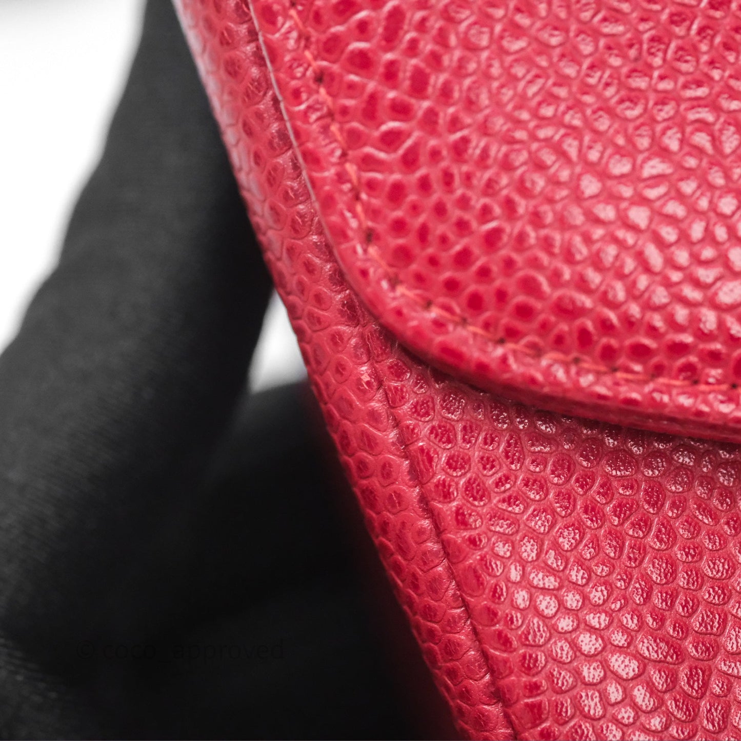 Chanel Medium Vintage Quilted Classic Diana Flap Bag Red Caviar 24K Gold Hardware