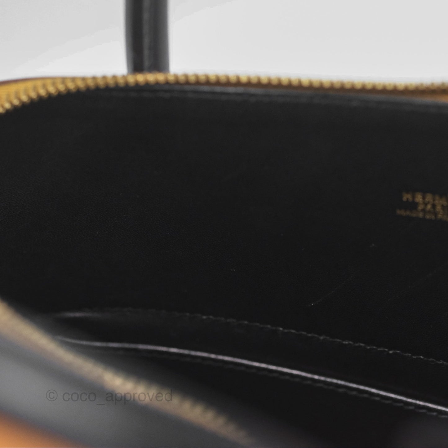 Hermès Bolide 31 Noir 89 / Natural Box Leather Gold Hardware