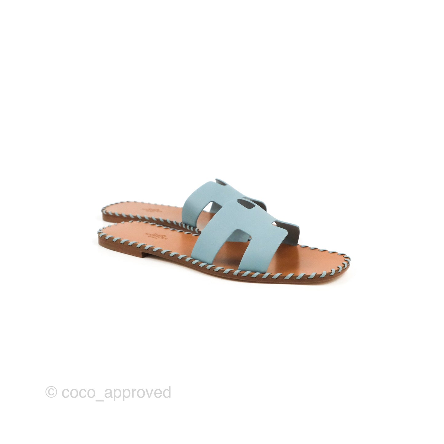 Hermès Oran Sandals in Bleu Size 38.5