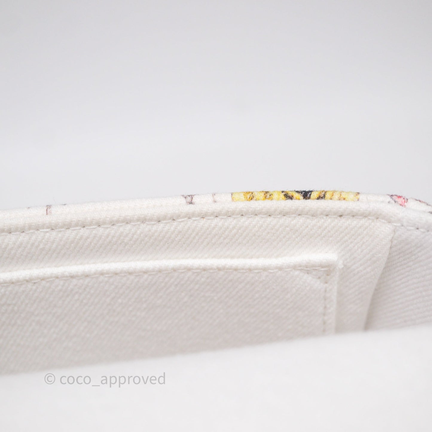 Dior Small Caro Bag White Florilegio Rose Gold Hardware