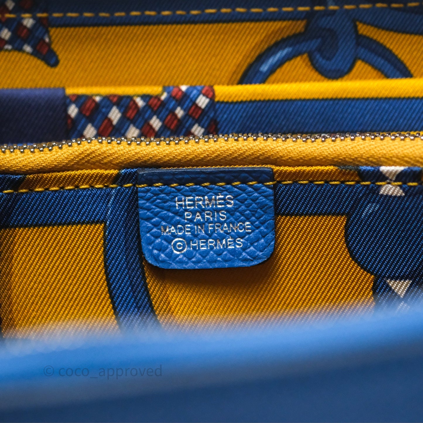 Hermès Silk In Classique Long Wallet Bleu Epsom