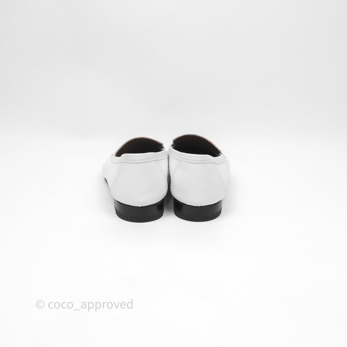 Hermès Royal Loafers White Calfskin Size 38