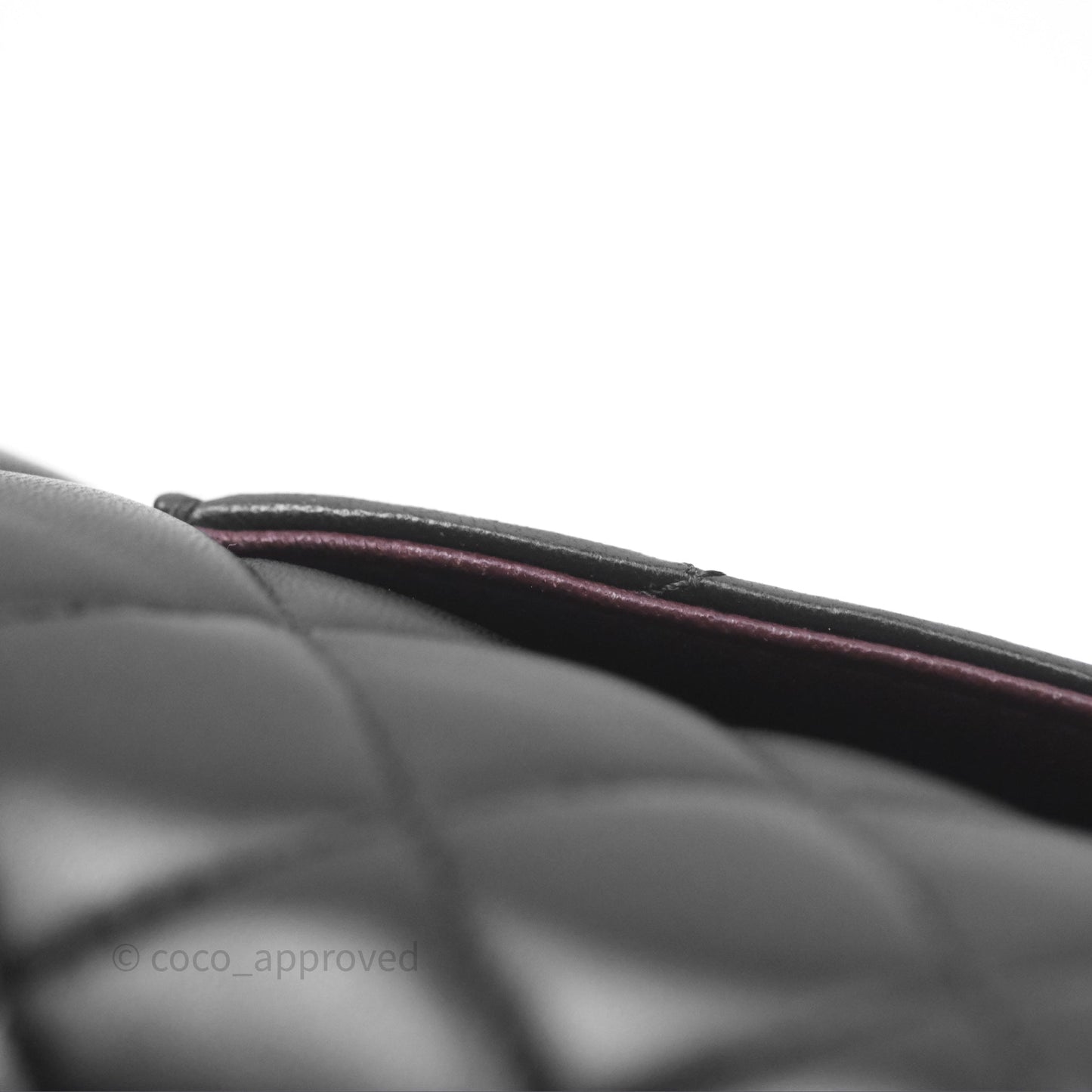 Chanel Classic M/L Medium Flap Quilted Black Lambskin Silver Hardware