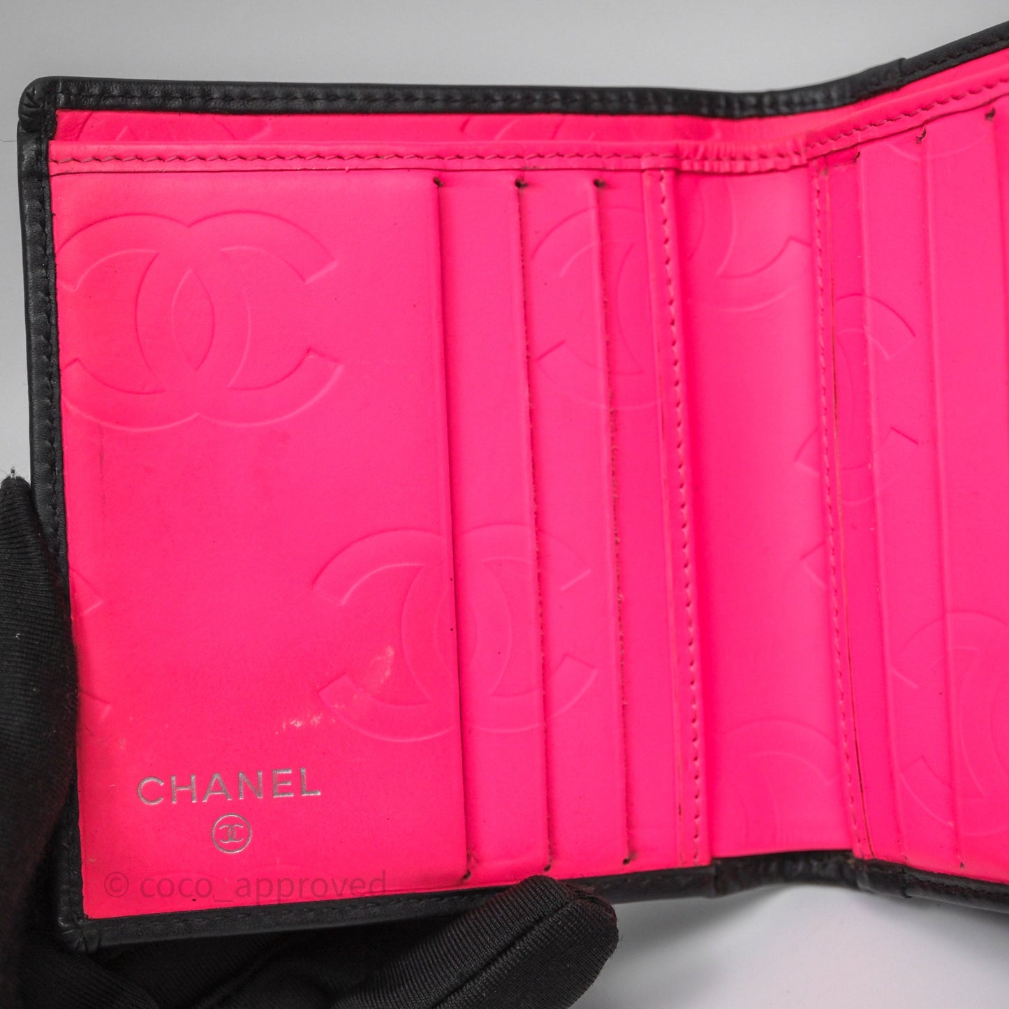 Chanel Quilted Cambon Short Wallet Black