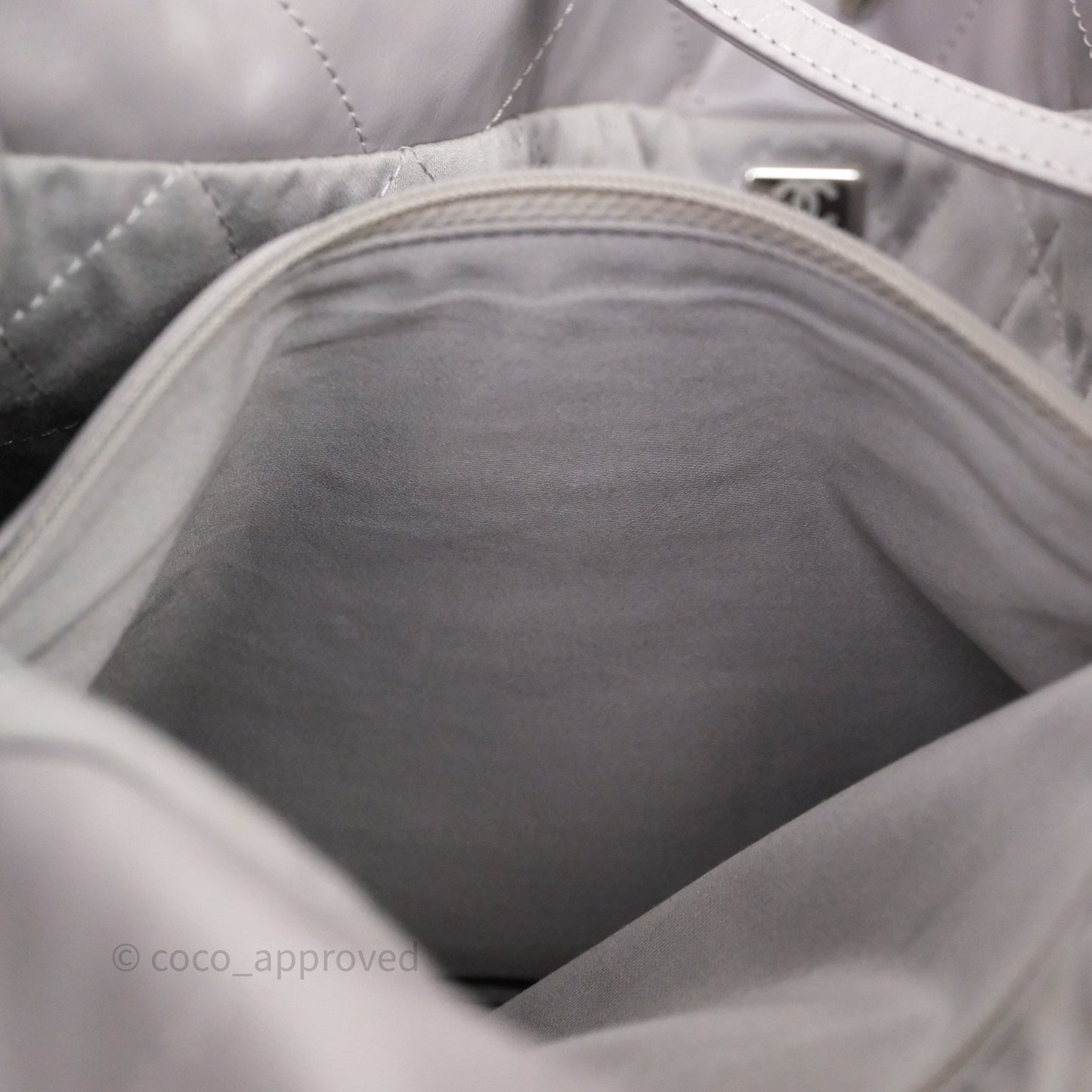 Chanel 22 Small Grey Aged Calfskin Matte Silver Hardware