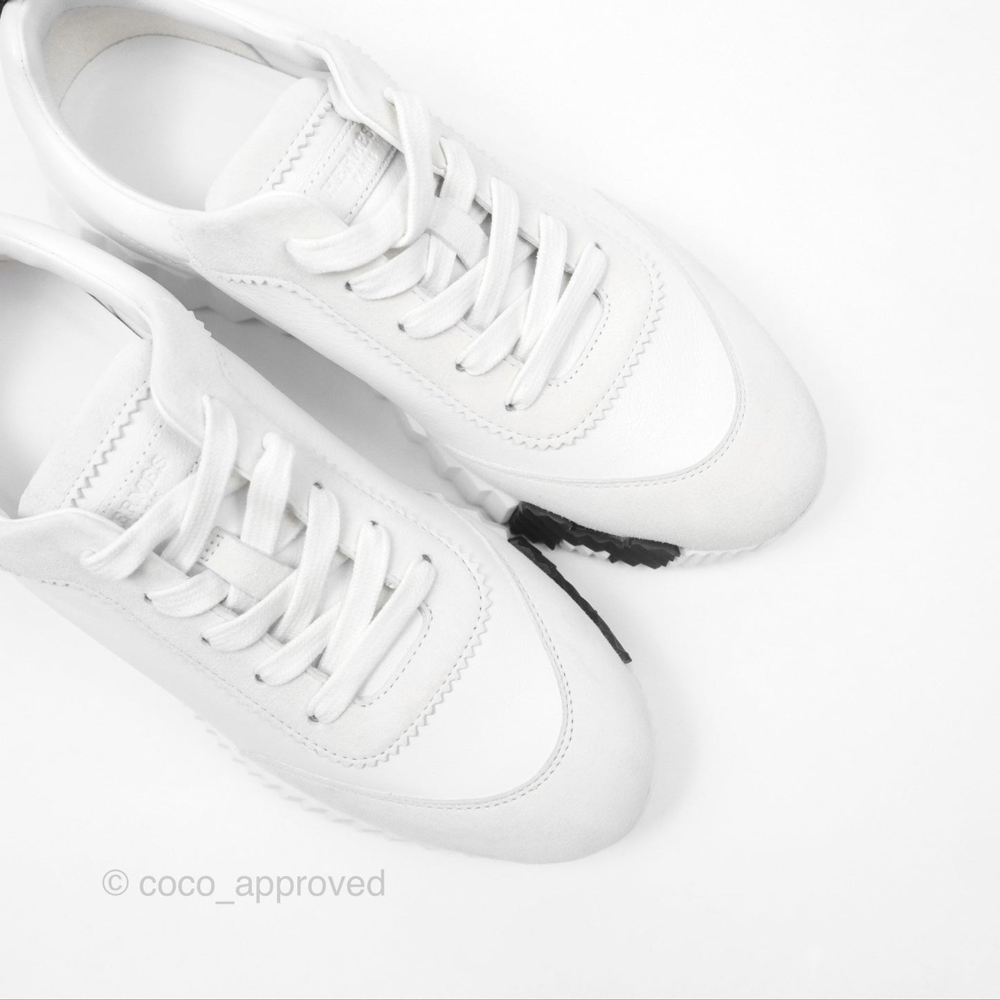 Hermès Femme Bouncing Sneaker Blanc White/Black Size 37.5