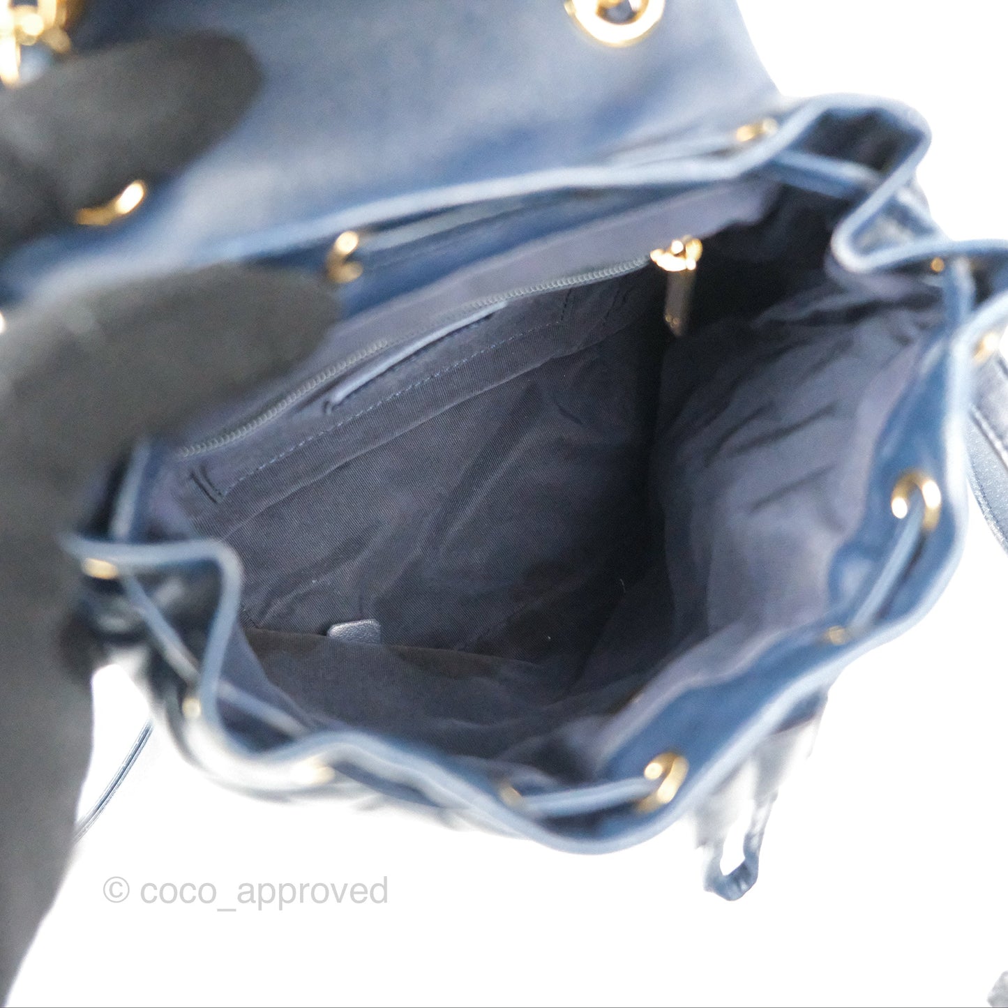 Chanel Mini Navy Calfskin Urban Spirit Backpack ⁣⁣⁣⁣⁣⁣⁣⁣⁣⁣⁣⁣⁣⁣Gold Hardware