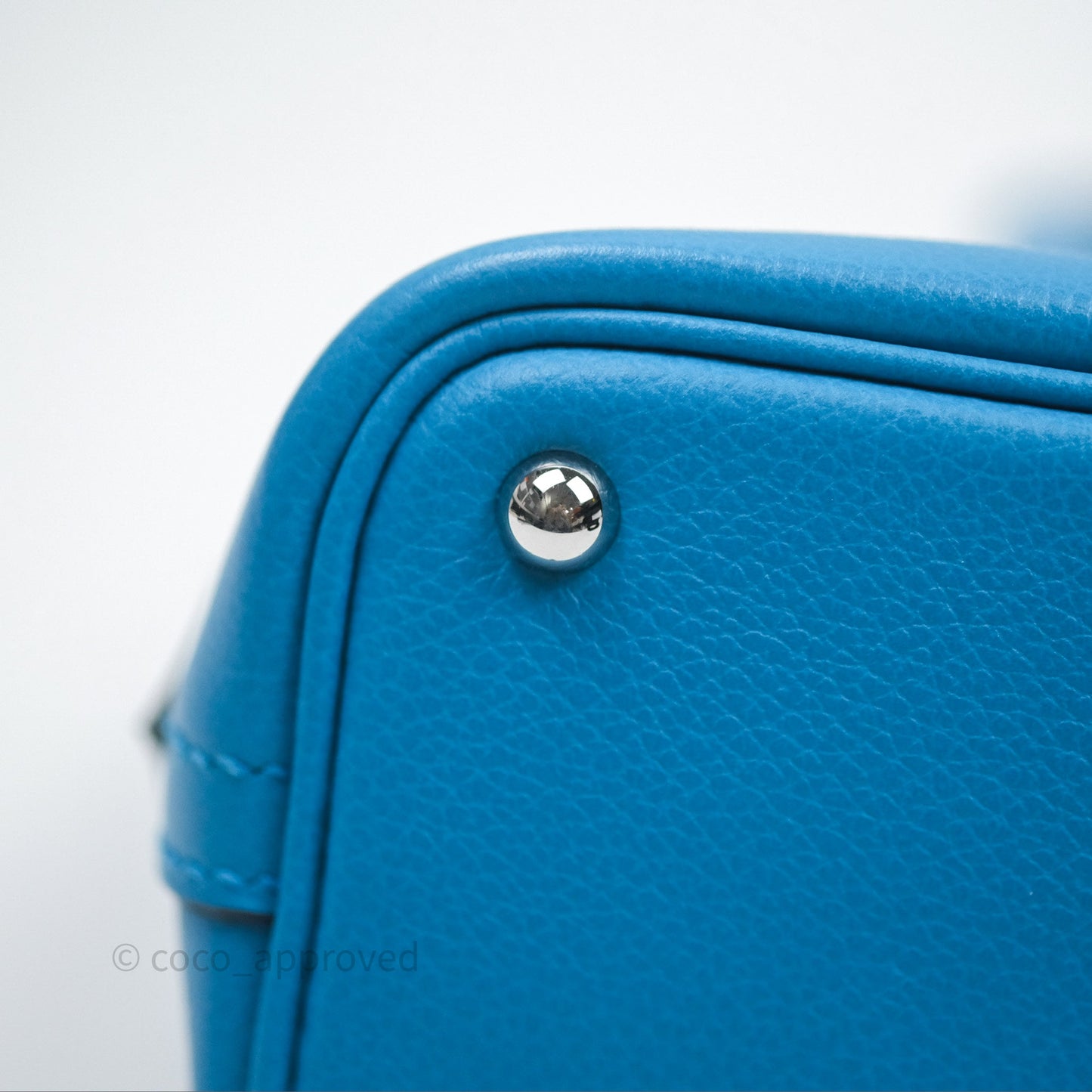 Hermès Bolide Mini 1923 Bleu Frida 0F/ Rose Mexico 0D Evercolor Palladium Hardware
