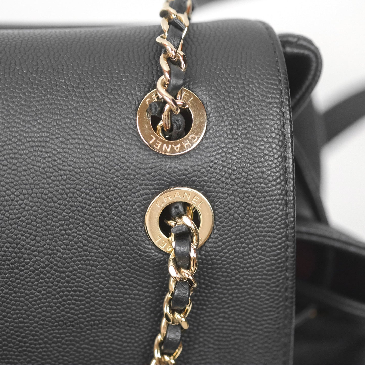 Chanel Quilted Business Affinity Backpack Black Caviar Gold Hardware