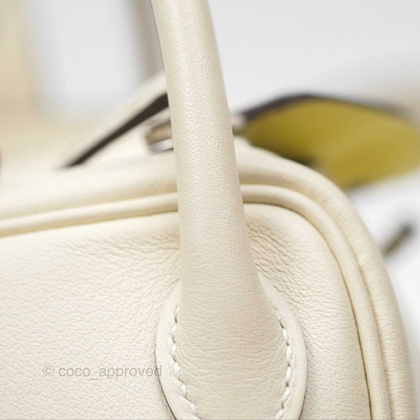 Hermès Mini Lindy 20 Nata I2/ Lime 9R Swift Palladium Hardware