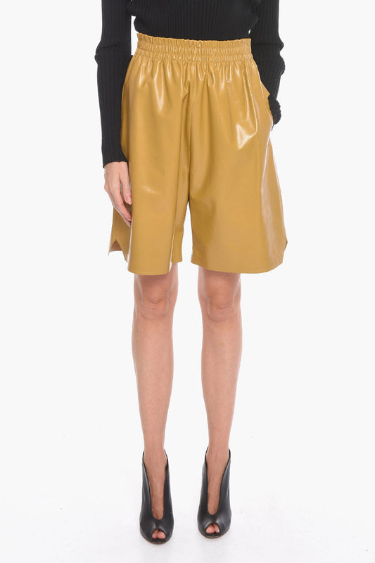 Luxury Bottega Veneta Leather SHINY Gaucho Shorts
