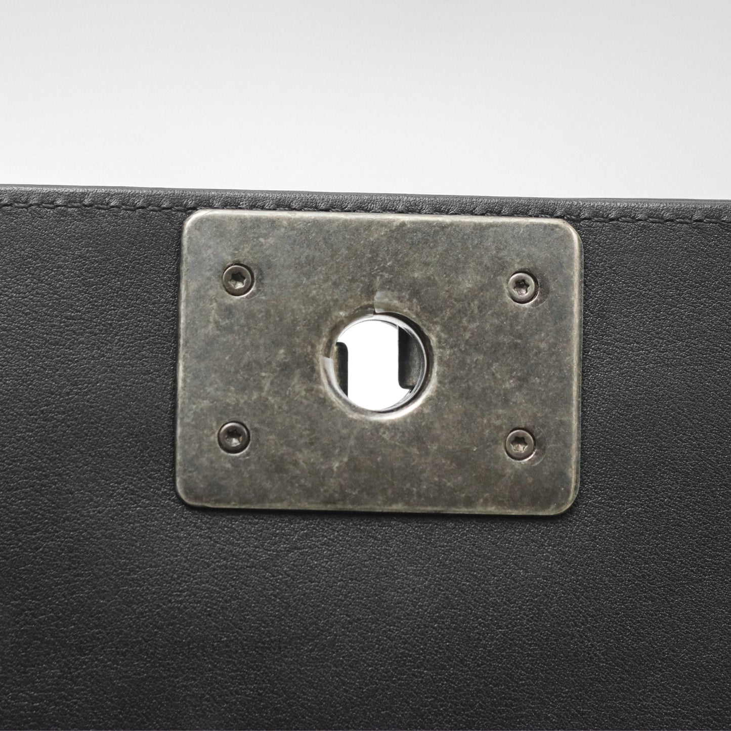 Chanel Small Boy Quilted Black Calfskin Ruthenium Hardware