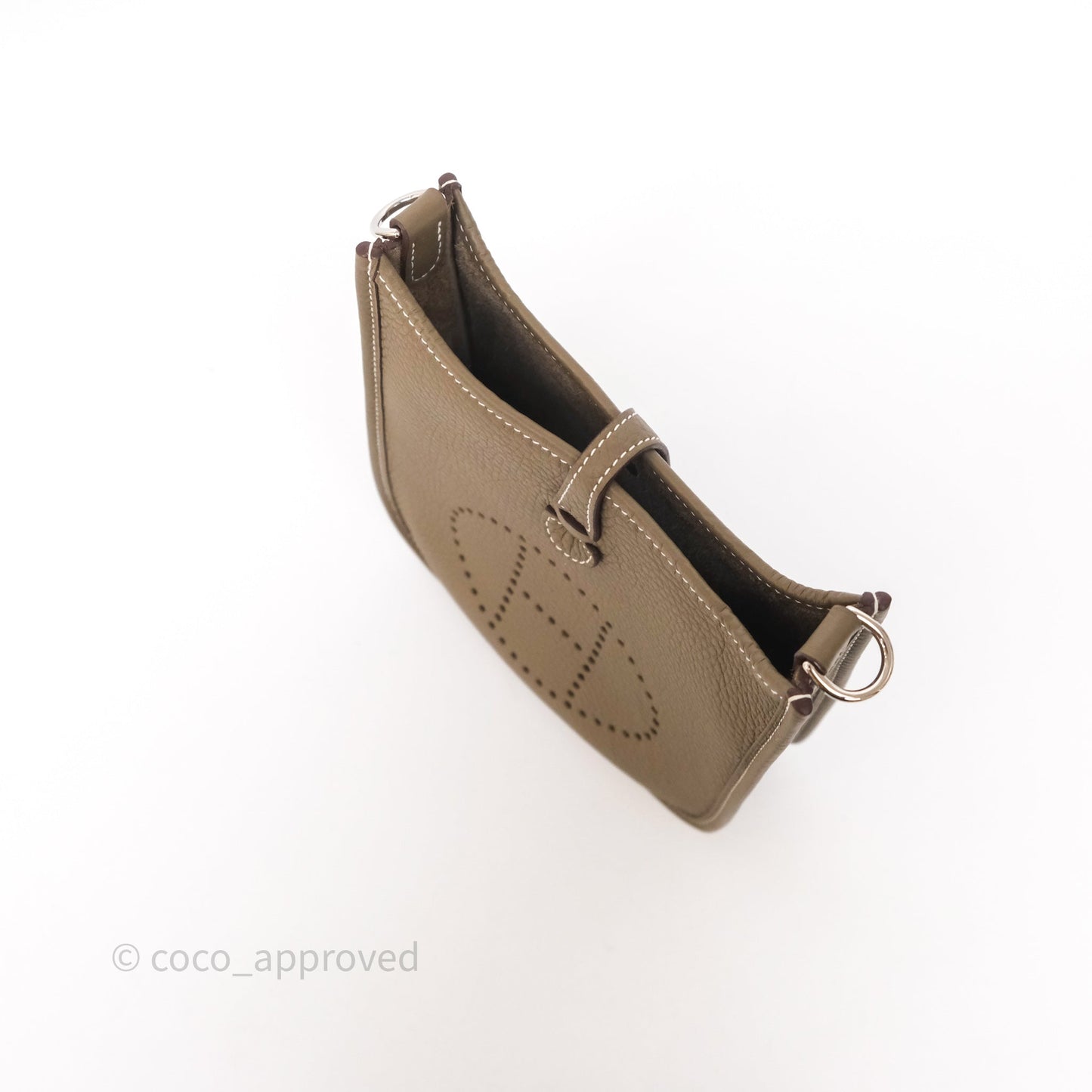 Hermès Mini Evelyne 16 Etoupe 18 Clemence Palladium Hardware