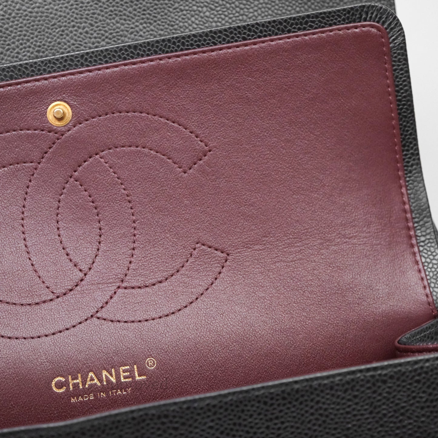 Chanel Jumbo Double Flap Black Caviar Gold Hardware⁣⁣