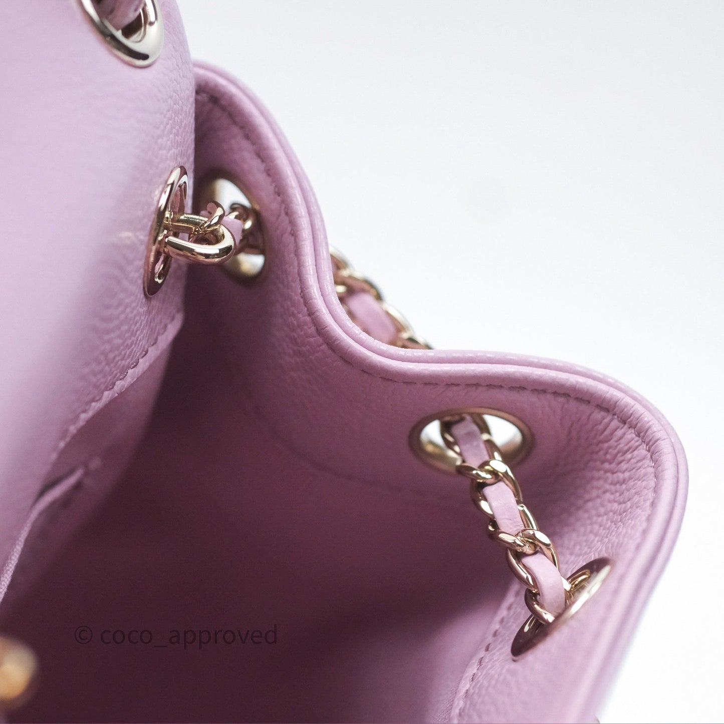 Chanel Mini Duma Backpack Pink Lilac Caviar Gold Hardware