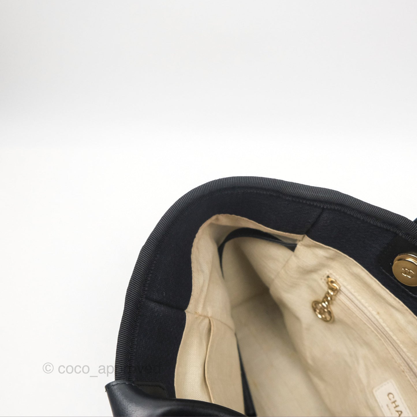 Chanel New Small Deauville Navy Canvas