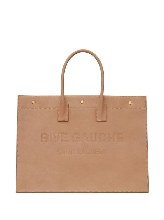 Luxury Saint Laurent Men's Ysl Rive Gauche Tote in Vintage Brown Gold | 587273BWRPW2725